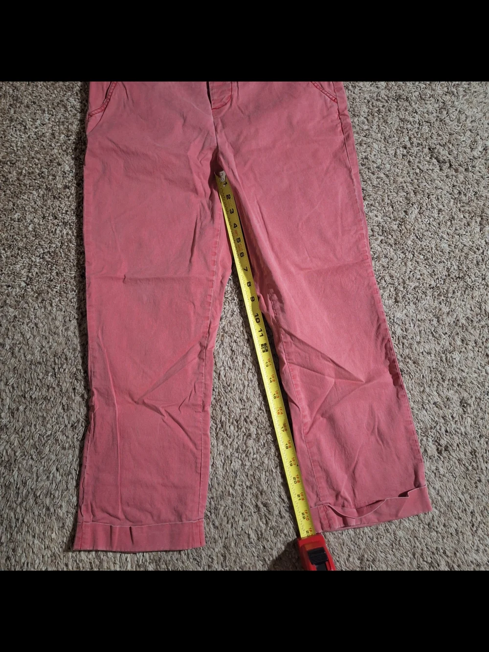 Ralph Lauren Polo Jeans Co Pink Chino Cropped Pants Size 8